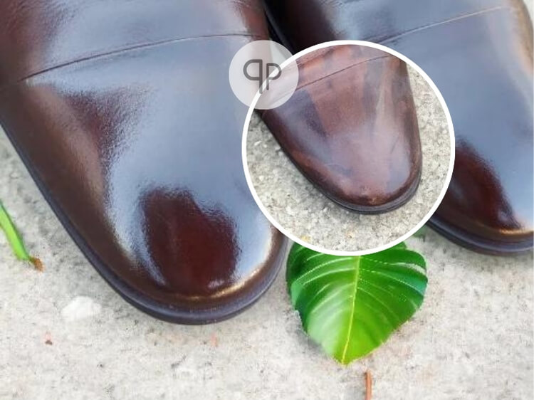 Renowacja obuwia - Brązowe pantofle