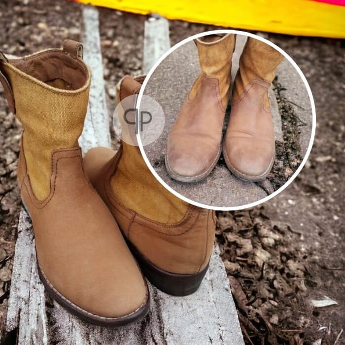 Botki jasny brąz renowacja